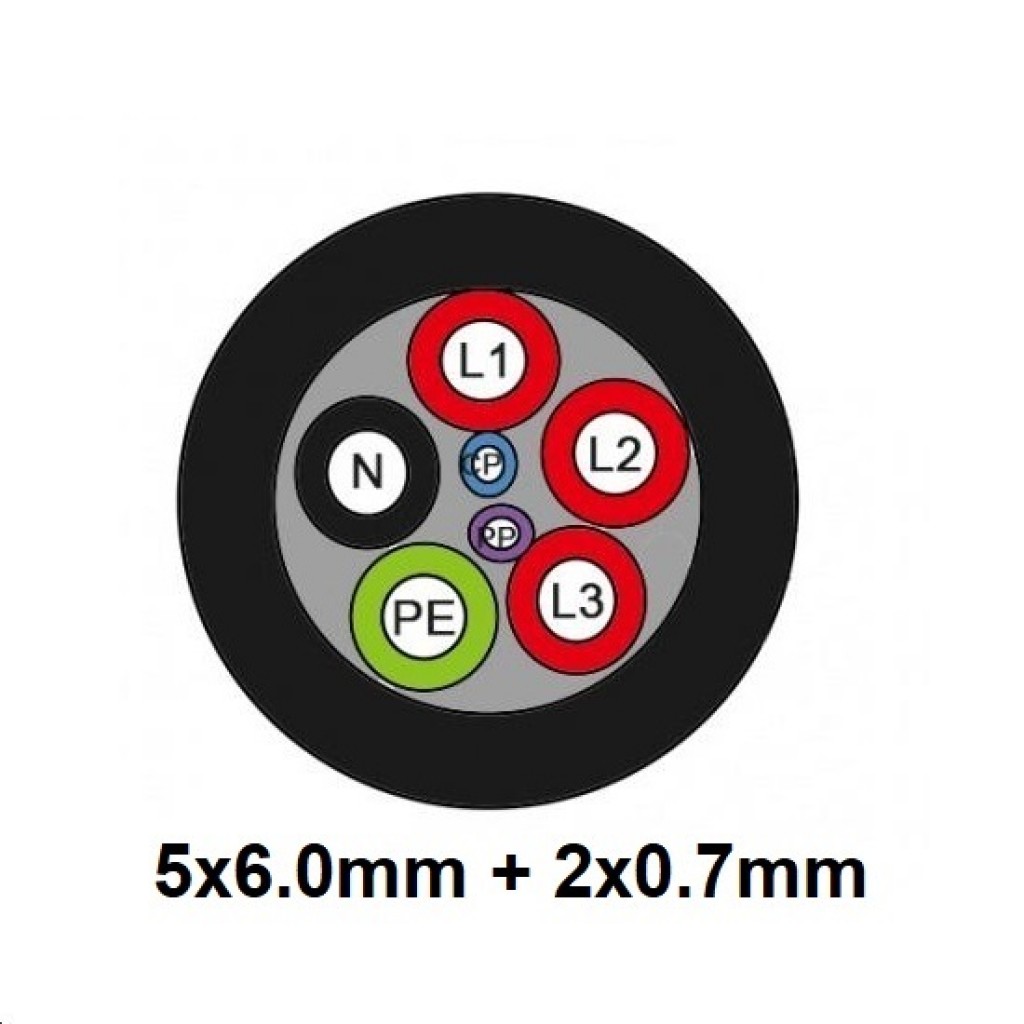 Three Phase A Ev Copper Cable X Mm And X Mm For Ev Charging