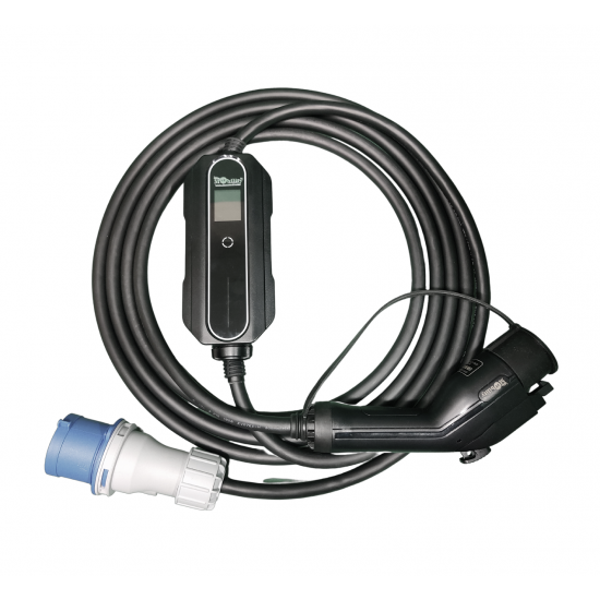 Type-1 Portable Electric Car Charger Type 1 SAE J1772 - CEE Plug, Single Phase, 32A, 7kW