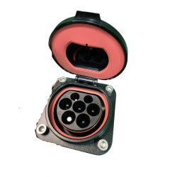 Single/Three Phase 32A Type 2 IEC 62196-2 male Inlet Socket  for EV with 0.5 meter cable