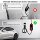 EV Charger Cable Holder Portable Charger Wall Box Holder with Type-2 dummy socket