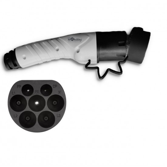 Type 2 IEC 62196-2 Male 32A Three Phase EV Plug or Connector Gun Type 2 IEC 62196-2 Male 32A Three Phase EV Plug or Connector Gun