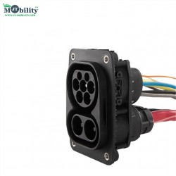 200A CCS2 EV Inlet Socket 1000V DC CCS Type 2 IEC 62196-3 DC male Inlet Socket with 0.5 meter cable 