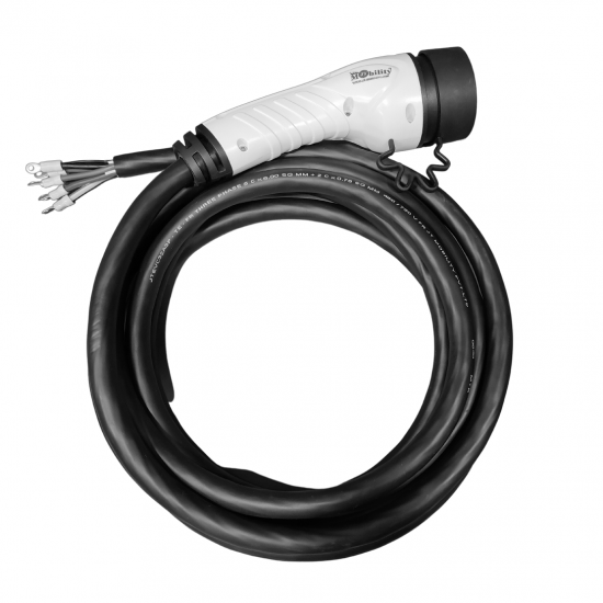 Mode 3 Tethered EV Charging Cable Type 2 IEC 62196-2 Female Three Phase 32 Amp 22Kw 5 meter